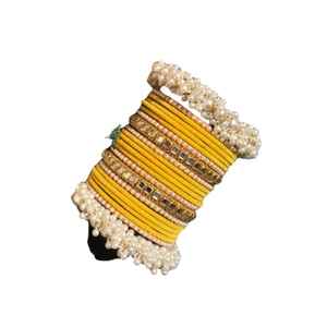 Ensembles de bracelets de mariée faits à la main multicolores pour mariage, fête et cadeaux de l'Aïd, bijoux pour femmes, churiyan tendance en différentes tailles - Product Image 1