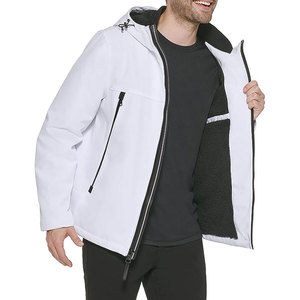 Veste universitaire URBANGAZER pour homme, blanche, épaisse, écologique, style streetwear, imperméable, rembourrage en polyester, manteau d'hiver décontracté, coupe classique - Product Image 3