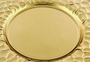 สินค้ามาใหม่ จานรองโลหะขอบลายทอง สำหรับตกแต่งโต๊ะงานแต่งงาน ขายดี - Product Image 2