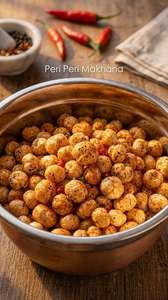 Nueces Makhana Fox Enteras Crudas 100% Naturales y Orgánicas con Sabor a Peri Peri |   Snack Premium Picante, Crujiente, Saludable, Bajo en Grasa, Listo para Comer, en Formato Grande - Product Image 2