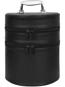 Étui noir à double compartiment pour fez, couronnes et casquettes – Étui de rangement de style maçonnique avec bandoulière et intérieur en velours - Product Image 6