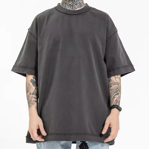 T-shirt surdimensionné pour l'été, t-shirt personnalisé avec logo sur mesure, t-shirt surdimensionné à marque privée en vente - Product Image 2