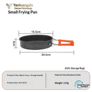 Poêle à frire portable d'extérieur pour 2-3 personnes, petite poêle antiadhésive pour camping et pique-nique - Product Image 6