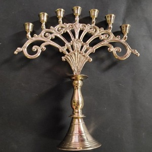 7 Pillar Gold Metal <b>Candle</b> Stand Luxury Decorative <b>Candle</b> Holder For Dining Hall Centerpiece And Hotel Lobby Display From India - Product Image 5