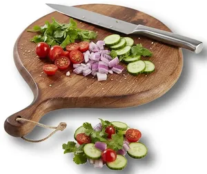 Tabla de cortar redonda de madera hecha a mano de calidad estándar para utensilios de cocina de proveedor indio a un precio asequible. - Product Image 2