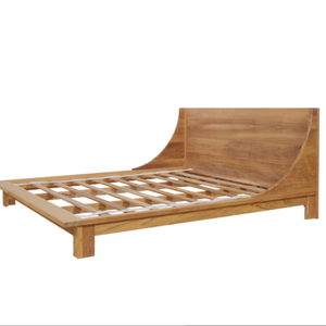 Lit King size Merlin de luxe, style vintage, en teck, fabriqué à la main pour la chambre à coucher, provenance Indonésie. - Product Image 3