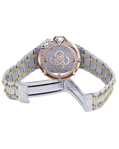 Montre en diamant moissanite de haute qualité pour hommes, entièrement sertie de pierres VVS - Product Image 3