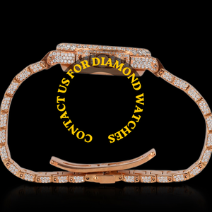 Nuevo Reloj de Lujo Personalizado de Diseño Moderno para Hombre, Completamente Cubierto de Diamantes, de Acero Inoxidable con Esfera de Cristal y Diamantes Moissanite - Product Image 4