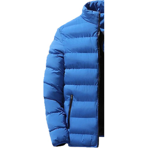Veste d'hiver décontractée pour homme, avec poches, personnalisable OEM, imprimée, écologique, en polaire 300g, matelassée, col montant, logo frontal, grandes tailles - Product Image 5