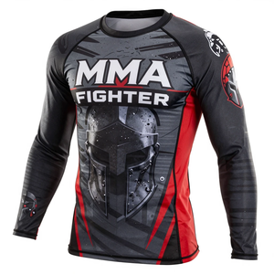Ropa de Protección para Artes Marciales Mixtas (MMA) Hecha a Medida, Transpirable, de Secado Rápido, Spandex, Poliéster, Manga Larga, Servicio OEM - Product Image 3