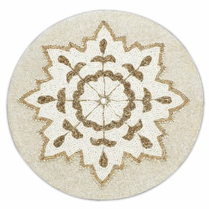 New Arrival Floral Glass Beaded <b>Table</b> Mat Beaded Charger Plate Beaded Place Mats Christmas Special Events and Home Decor - Product Image 2