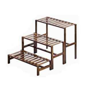 Support à plantes en bois rustique à plusieurs niveaux, étagères pour plantes d'intérieur et d'extérieur, support de présentation pour pots de fleurs, décoration vintage pour la maison - Product Image 5