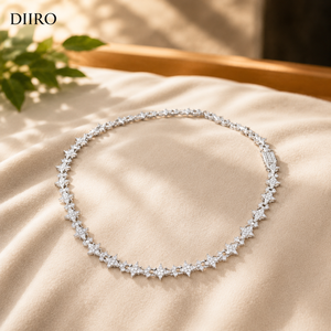 Collier Hip Hop personnalisé en or rose plaqué, saphir et moissanite VVS1 glacés, diamant rond brillant certifié GRA - Product Image 4