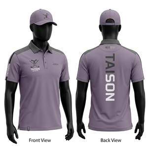เสื้อโปโลทีมชายพรีเมียม 185 GSM ผ้าโพลีเอสเตอร์ซับเหงื่อ สีฟ้า พร้อมสกรีนพิมพ์ลายปักแบบกำหนดเอง - Product Image 4