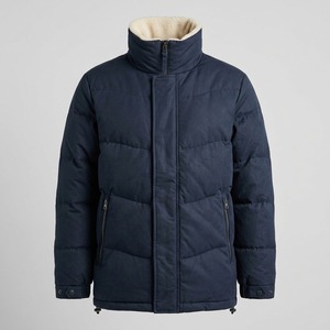 Low MOQ puffer <b>jackets</b> <b>Mens</b> fleece <b>lined</b> puffer High collar puffer Custom Puffer <b>Jacket</b> for Retail Stores - Product Image 5