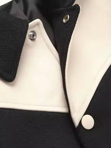 High Quality <b>Men</b> Varsity <b>Jacket</b> Custom College Letterman <b>Jacket</b> <b>Baseball</b> Style Wool Leather Sleeves OEM ODM Bulk Supplier - Product Image 6