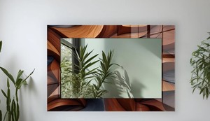 Miroir sur pied en verre concave de style Art déco moderne avec écran LED pour la décoration d'anniversaire - Product Image 2