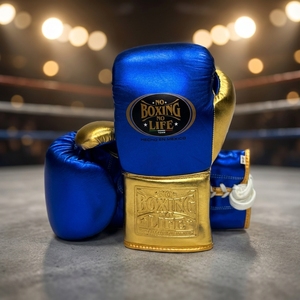 No Boxing No Life Gants de boxe MMA en cuir personnalisés à lacets OEM Vente en gros avec impression de logo personnalisé Unisexe - Product Image 5