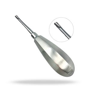 Élévateur dentaire manuel en acier inoxydable à lame courbée de 4,5 mm de large avec poignée supplémentaire, instrument chirurgical pour la séparation des dents - Product Image 1