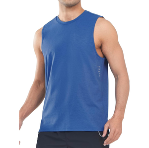 Débardeur côtelé en coton extensible pour homme – Confortable, décontracté, sportif, respirant et à séchage rapide – Vente en gros - Product Image 1