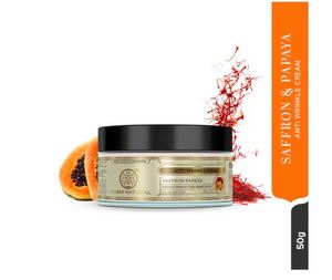 Crème anti-rides à base de safran et de papaye naturelle Khadi, 50g | Prévient le vieillissement prématuré | Propriétés éclaircissantes pour la peau - Product Image 3