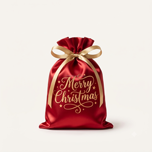 Custom Satin Drawstring Gift Dust <b>Bag</b> With Personalized Names For Christmas Halloween <b>Festivals</b> Holiday Parties Gift Packaging - Product Image 3