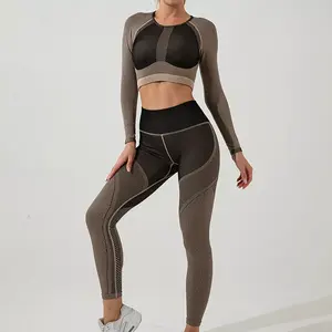 Conjunto de yoga para mujer, leggings elegantes y sujetador deportivo para fitness y correr, conjunto de yoga para mujer, leggings y sujetador suaves y cómodos - Product Image 5