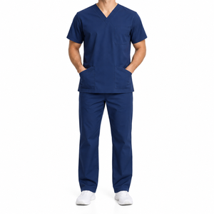 Tenue d'infirmière tissée à couverture intégrale pour les environnements hospitaliers et cliniques, ensemble de travail avec haut et bas - Product Image 6