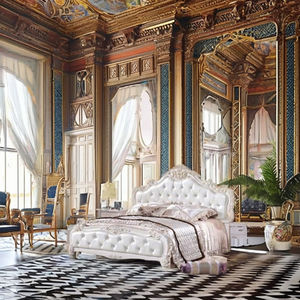 ชุดห้องนอนสไตล์วิคตอเรียนโบราณ ดีไซน์ยุโรป เตียงไม้พร้อมฟังก์ชั่นปรับขยายและนวด สำหรับใช้ในอพาร์ตเมนต์ - Product Image 3