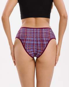 Culottes string brodées taille basse pour femme, style tendance, 100 % coton, tricot léger, respirant, extensible, moderne et confortable - Product Image 4