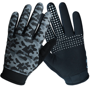 Gants de course à demi-doigts imprimés antidérapants pour cyclisme, unisexe, en polyester, style à enfiler, toutes saisons - Product Image 4