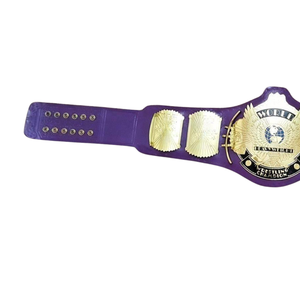 Ceinture de championnat de lutte mondiale personnalisée de couleur violette, qualité supérieure, détails dorés, design unique, ceintures de collection - Product Image 4