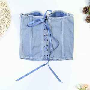 Top Corto Sexy de Mezclilla sin Mangas con Botones, Ecológico y Transpirable para Mujer, Tops de Verano - Product Image 3