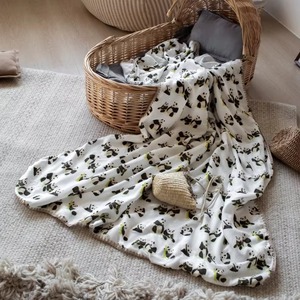 Couverture pour bébé en coton biologique 100%, utilisation domestique, quatre saisons, couverture en mousseline pour bébé - Product Image 2