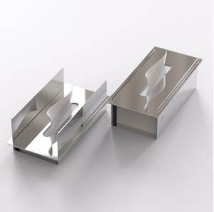 Boîte à mouchoirs en acier inoxydable, porte-mouchoirs moderne, boîte à mouchoirs décorative pour salle de bain, salon, bureau, cuisine, hôtel, table - Product Image 5