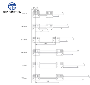 199 Square Glass Metal Box <b>Slide</b> with Full Extension Design for Smooth and Stable <b>Drawer</b> Operation - Product Image 5