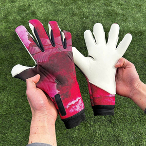 Gants de gardien de but en cuir de haute qualité professionnels, respirants, antidérapants, ajustables, avec protection des doigts - Product Image 6