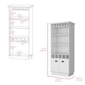 Mobile bar da soggiorno Taholah bianco - Product Image 5
