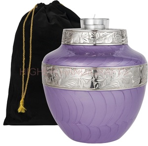 Wholesale <b>Large</b> Art Deco Aluminum Memorial Urn Metal Funeral Urn up to 220lb for Cremation Ashes Hanging <b>Candle</b> Holder - Product Image 1