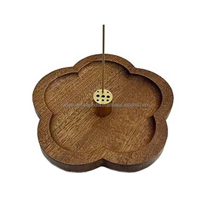 ที่ดักขี้เถ้าธูปไม้ทำด้วยมือสไตล์ดอกไม้เหมาะสำหรับการควบคุมเถ้าอโรมาเทอราพีและตกแต่งบ้านในราคาที่ตลาด - Product Image 5