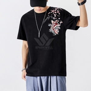 Men's <b>Black</b> <b>T</b>-<b>Shirt</b> Short Sleeve O-Neck Regular Fit Cotton Photo Print Front Street Style Graphic Pattern Breathable Jersey - Product Image 4