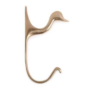 Antique Brass Cast Multifunction Wall Mounted Coat and Hat <b>Hooks</b> Handcrafted <b>Rail</b> Hardware - Product Image 3