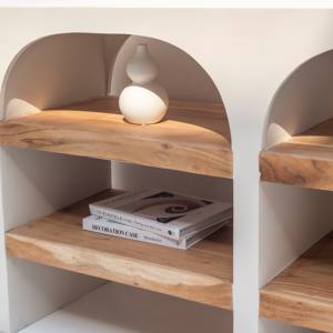 Console de présentation en bois Vandana Sierra Optima, mobilier d'appoint moderne minimaliste en bois massif - Product Image 2