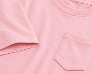 Camiseta de Manga Corta con Cuello Redondo Rosa para Mujer, Estilo Casual Vintage, Corte Ajustado, Tejida, 100% Algodón, Ecológica, Transpirable, Anti-Pilling - Product Image 3