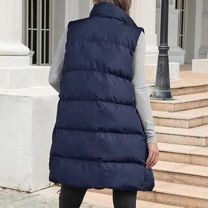 <b>Women's</b> Breathable Winter Puffer Vest <b>Sleeveless</b> Lightweight Nylon <b>Jacket</b> Quilted Outerwear Warm Padding Zipper Front Casual - Product Image 6
