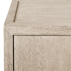 Contemporary <b>Sideboard</b> Cabinet Solid Teak Two Door Natural Grain Adjustable Shelf <b>Storage</b> Luxury Dining Room Furniture - Product Image 6