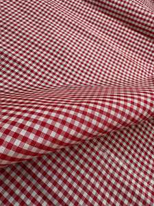 Cotton Silk <b>Checks</b> Fabric Silk Blend - Product Image 3
