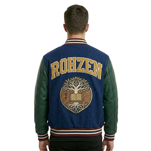 Chaqueta Varsity de Lana y Cuero para Hombre de Alta Calidad, Personalizada ODM OEM, Chaqueta Letterman Hecha a Mano con Parches Bordados, Ropa Urbana - Product Image 5
