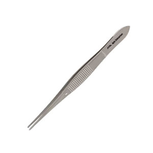 Instruments chirurgicaux : Pince à iris droite 0,9 mm, 1x2 dents, 10,5 cm de longueur totale, en acier inoxydable, manuelle, haute qualité, certifiée CE - Product Image 5
