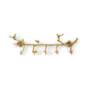 Handcrafted Brass Bird Branch <b>Wall</b> <b>Hook</b> Decorative Cloth Hanger <b>Key</b> Holder for Bedroom Entryway Bathroom Decor Home Organizer UK - Product Image 1